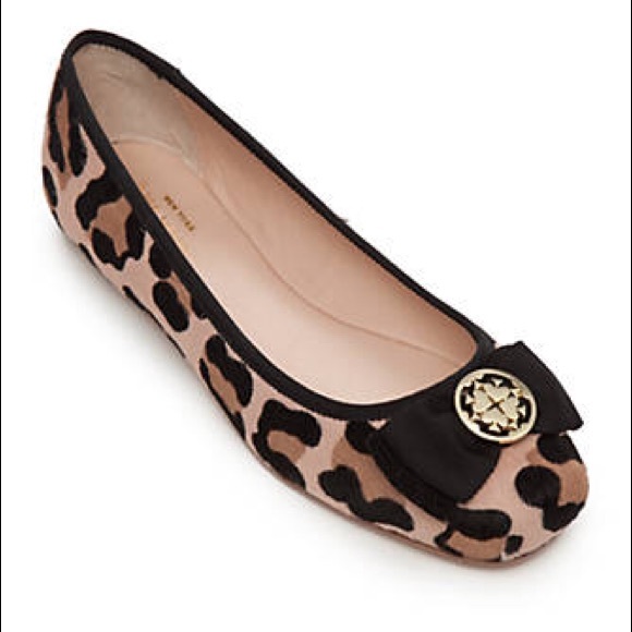 kate spade leopard flats with bow